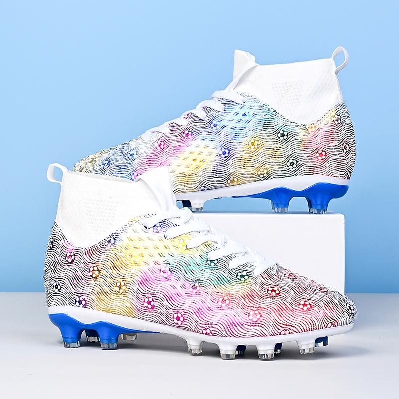2024 Men's Soccer Shoes Large Size Ultralight Football Boots Boys Sneakers Non-Slip AG/TF Soccer Cleats Ankle Boots Unisex