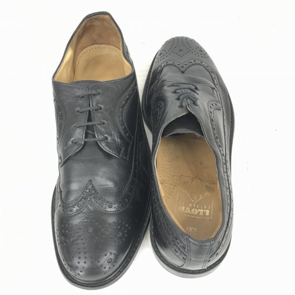 Lloyd Heavy Leather Wingtip 28.0 Black Dress Shoes Made in Germany(USED)