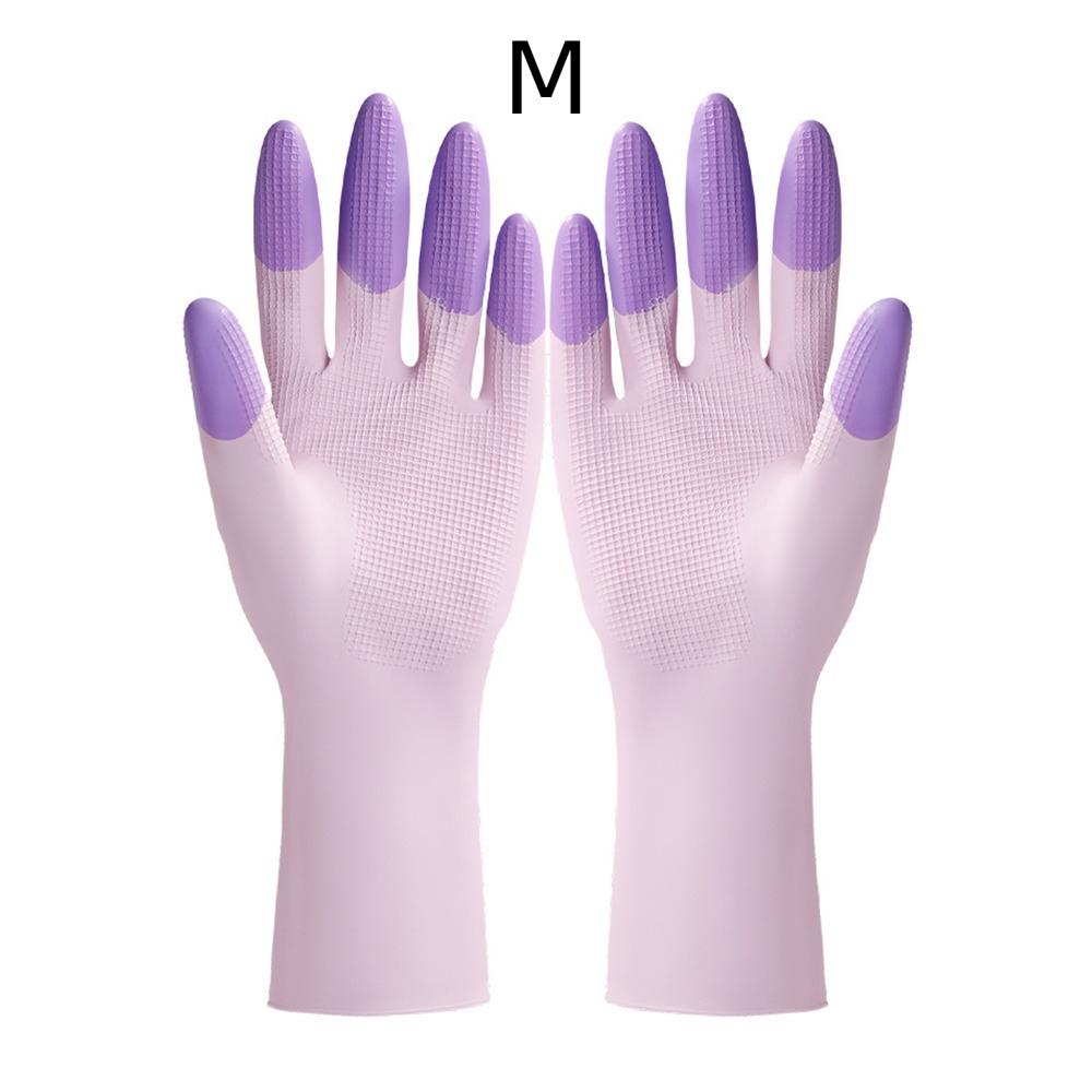 Waterproof Rubber Latex Gloves Thickened Housework Glove New Cuffs Dishwashing Gloves