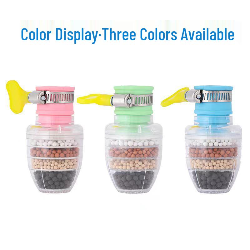 Six-Layer Splash-Proof Water Filter and Multi-Function Faucet Nozzle for Kitchen and Shower.