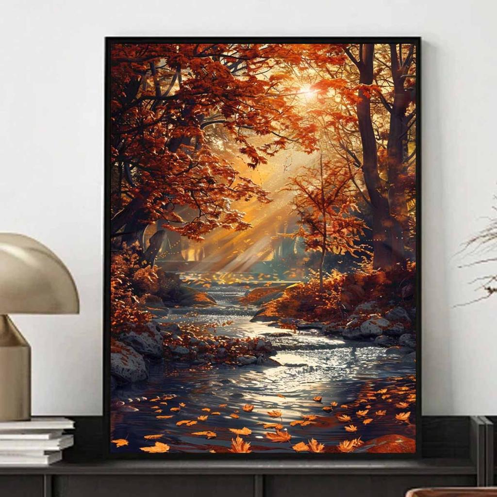 Kit Pittura Diamante Paesaggio, Ricamo Diamante 5D Tramonto Artigianato Fai da Te Decorazione Artigianale Strass Decorazione Murale Parete Casa