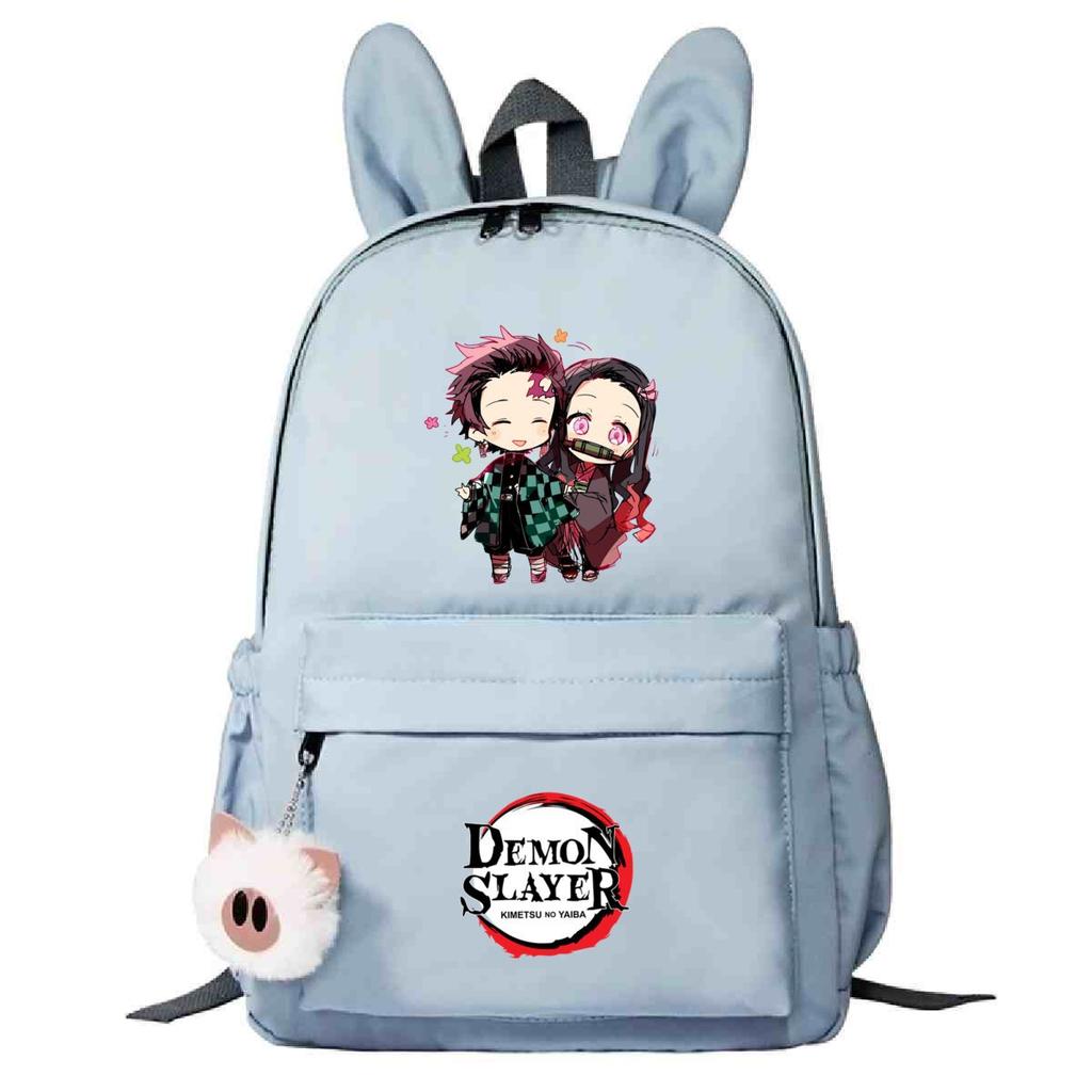 Plecak szkolny z motywem pogromców duchów, wersja koreańska, personalizowany plecak z króliczymi uszami, moda studencka, casualowy, modele męskie i damskie