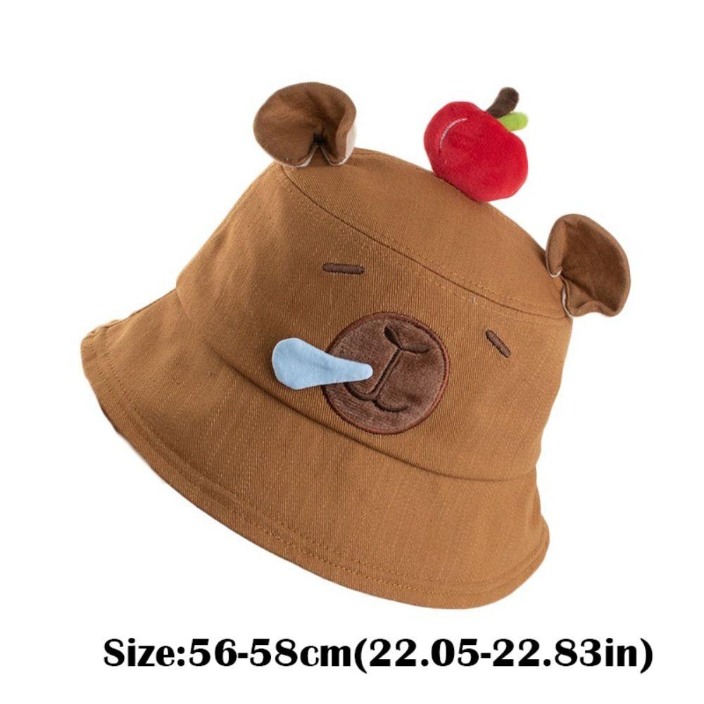 Breathable Capybara Fisherman Hat Cartoon Sun Cap Cute Bucket Hat  Outdoor