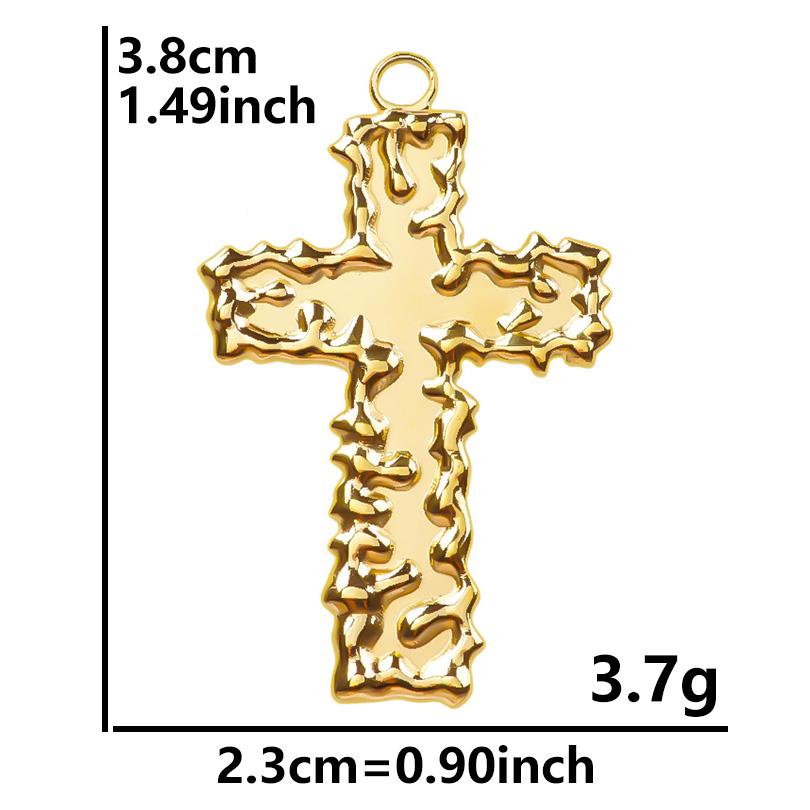Strass-Accessoires Religiöse Christus-Edelstahl-Anhänger Für Schmuckherstellung Zubehör Kreuz-Anhänger Handgefertigtes Material