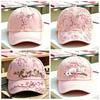 Breathable Embroidered Baseball Cap Adjustable Curved Brim Hat Adjustable Sun Hat  Daily Travel