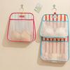 Hanging Mesh Underwear Storage Organizer Large Capacity Smooth Pouch for Closet Bedroom Socks Bra Organization