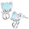 Silver Earrings For Girls Kitten Silver 925 Trusky Earrings