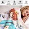 Hatsune Miku Flannel Blanket, Soft Home Throw, Nap Blanket, Sofa Throw, Anime Outdoor Travel Camping Blanket, Fans, Teens Gift