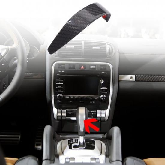 Kryt hlavy hlavice řadicí páky auta z pravého karbonového vlákna pro Porsche Cayenne 957 2004-09