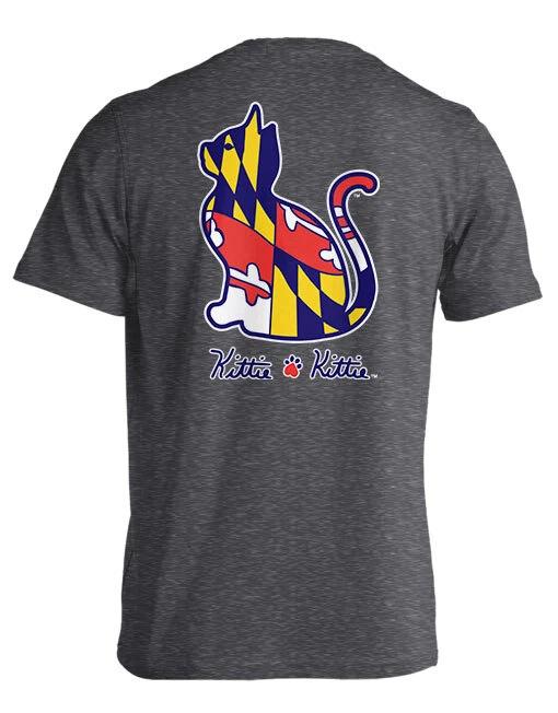 NEW PUPPIE LOVE MARYLAND FLAG CAT T Shirt 4XL