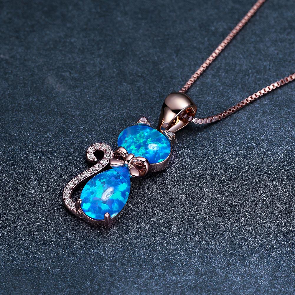 Original Jewelry White Diamond Cat Bow Necklace Rococo Style Womens Collarbone Chain