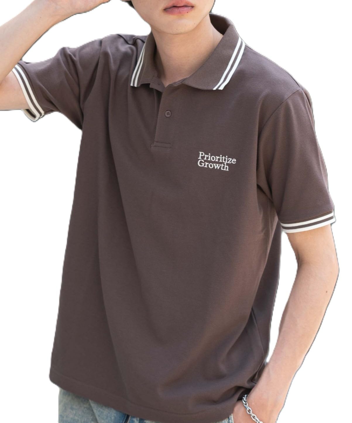 

WEGO Футболка-поло с коротким рукавом и вышивкой Cano Идеально подходит для лета или как размер Коричневая Мужская одежда, Гольф, Носить, Подарок, L,