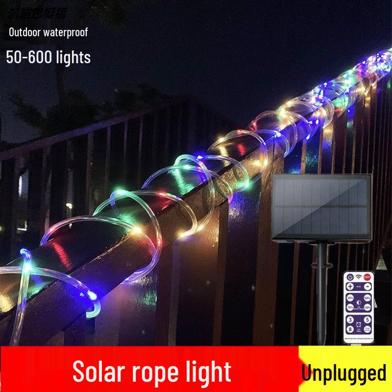 Waterproof Outdoor LED Solar Tube String Lights: Courtyard & Festival Decor