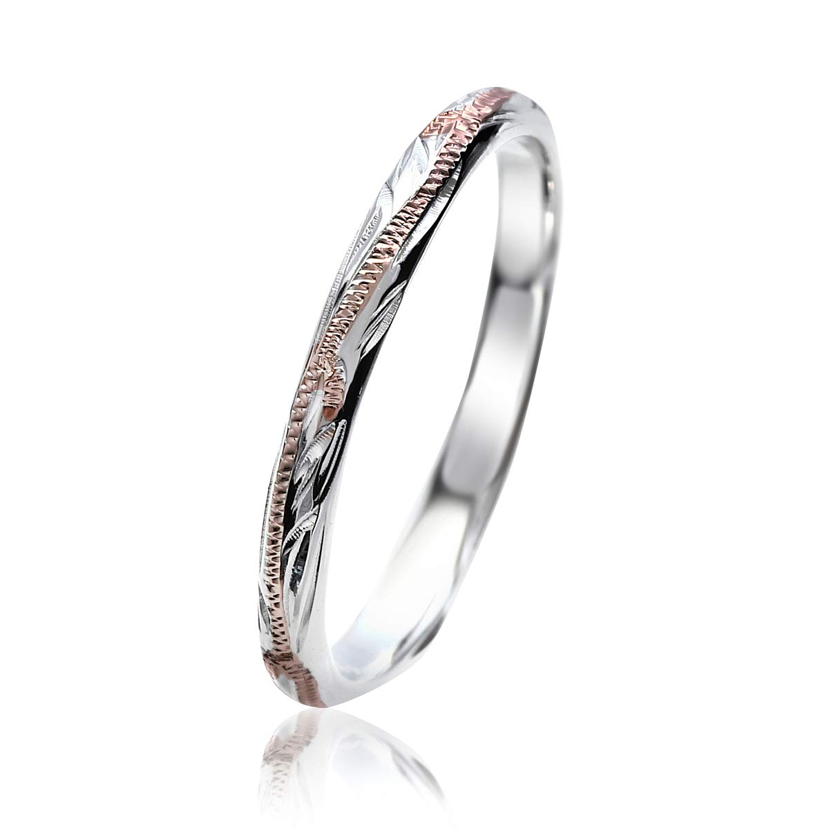 

Hawaiian Jewelry Ring Pinky Ring Pink Gold Coated Scroll Wave 3 Colors to Choose from Silver x Pink Jewelry [LocoMocoAloha] [Genuine Product]