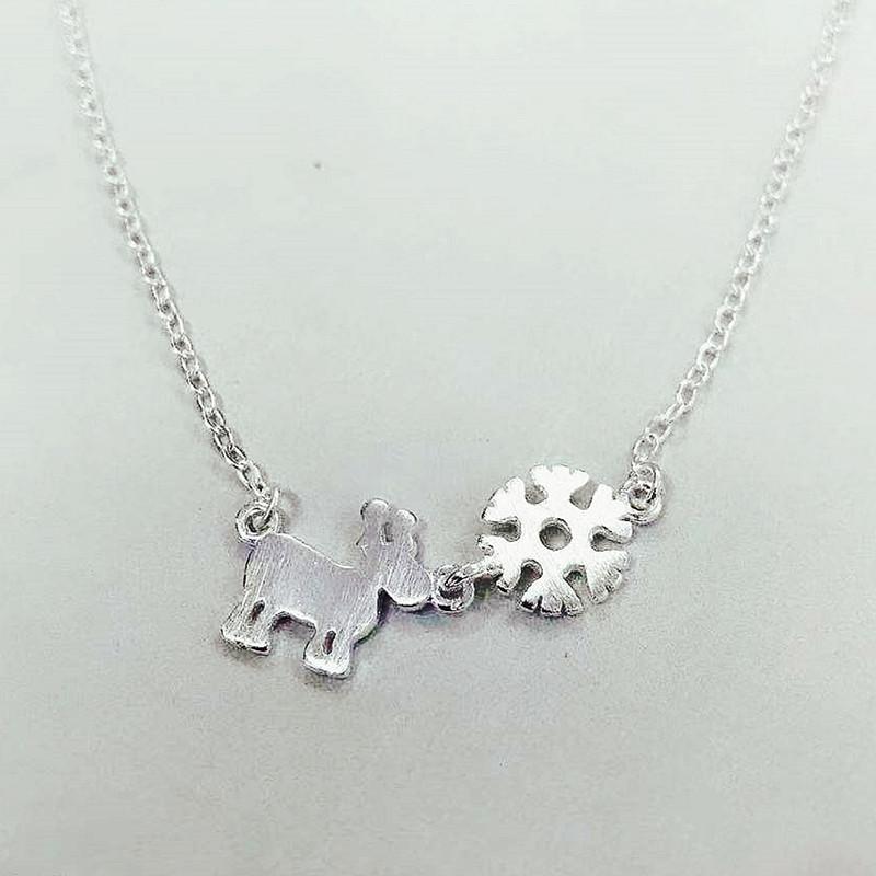 Sweet Silver Plated Deer Pendant Necklace - Christmas Gift