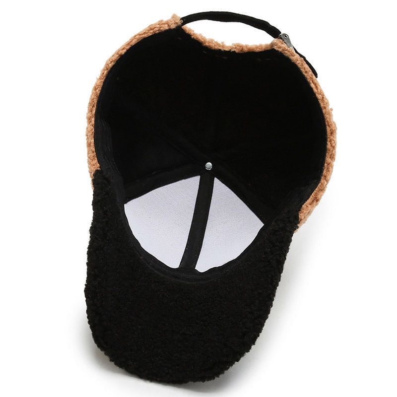 Hats Men's and Women's Winter New Lamb Wool Baseball Women's Cap Winter Thickened Warm