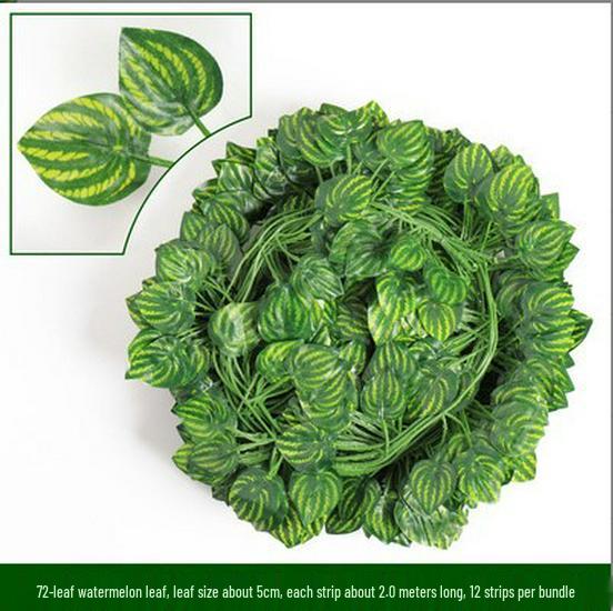 Artificial Rattan Ivy Vine with Green Grape Leaves and Chlorophytum Ceiling Decor