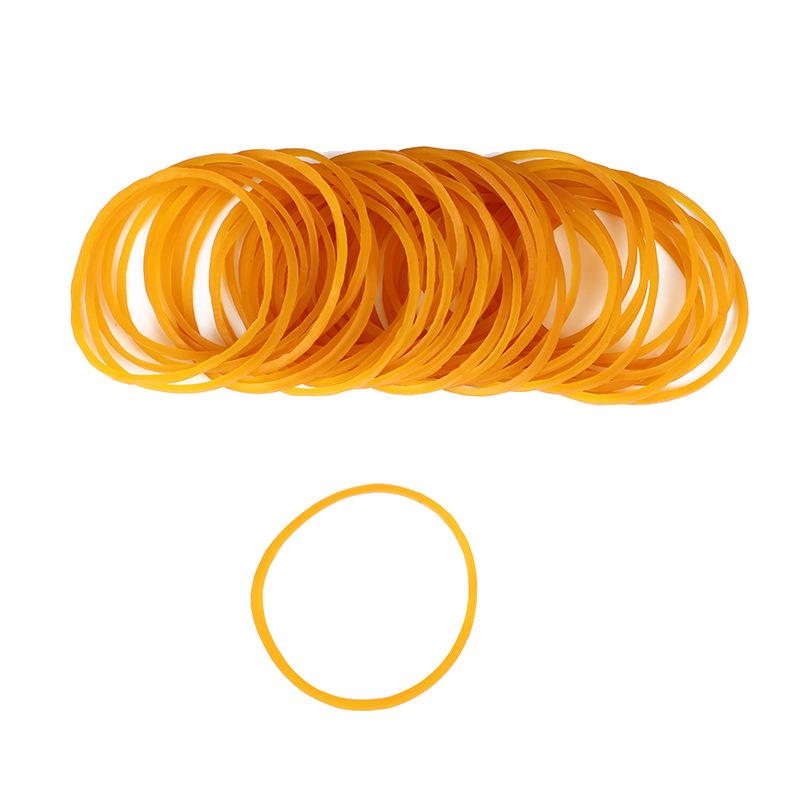 High Elasticity Yellow Kraft Rubber Bands - Disposable Rubber Rings for Office & Leather Cases, Transparent Packaging
