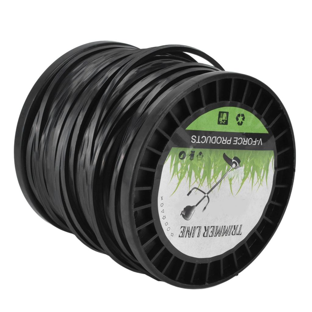 Round String Trimmer Line for 3.3mm Black High Cutting Efficiency Trimmer Line for Most Lawn Mowers Farm