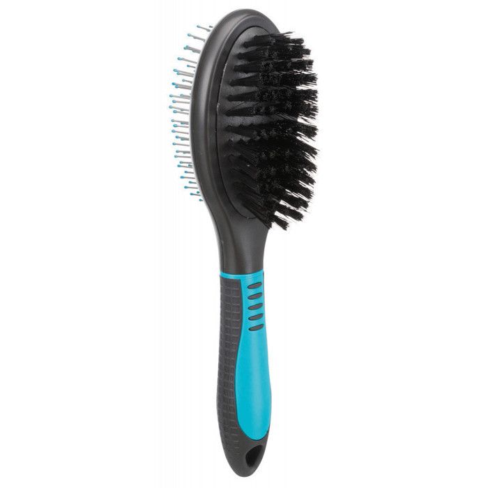 Brosse et Peigne à Crêpe - TRIXIE - 6 × 23 cm - Double Face - Poils Nylon et Métal - Pour Chien