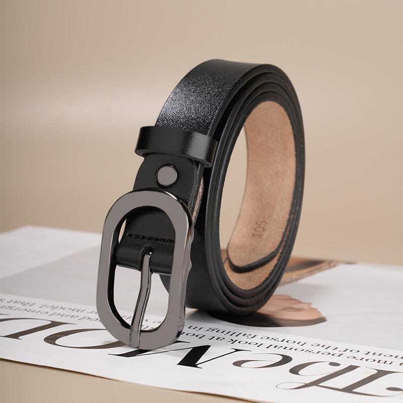 Popular Women'S Belt Leather Without Interlayer High-Quality Waist With Coat Jeans Pin Buckle Belt Women