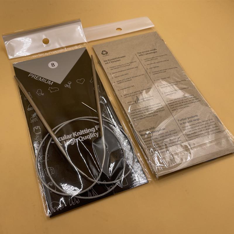 43/65/80/120cm Sweater Knitting Needle Stainless Steel Ring Needle Weaving Circular Knitting Needlework Kits DIY Knitted Tool