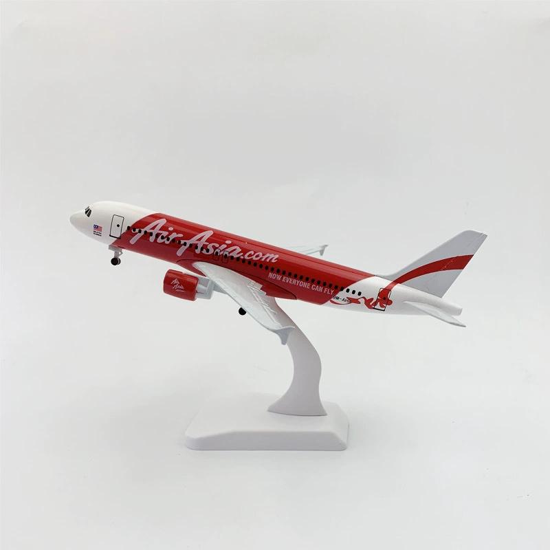 1/300 Aircraft Model for Air Asia A320 Red Alloy Metal Miniature Airplane Static Collected Gift By Aviation