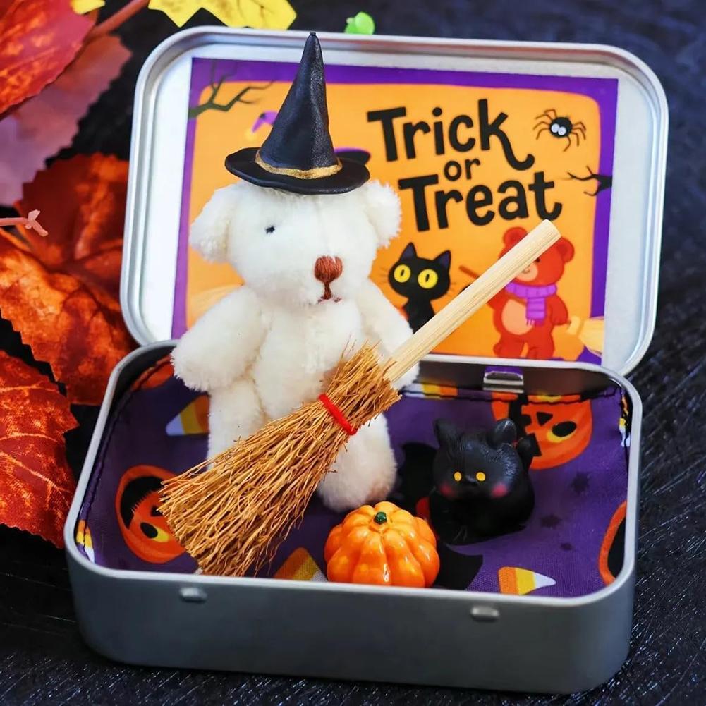 Cute For Halloween Teddys Bear In A Box Unique Festive Decor For Festive Home Accents