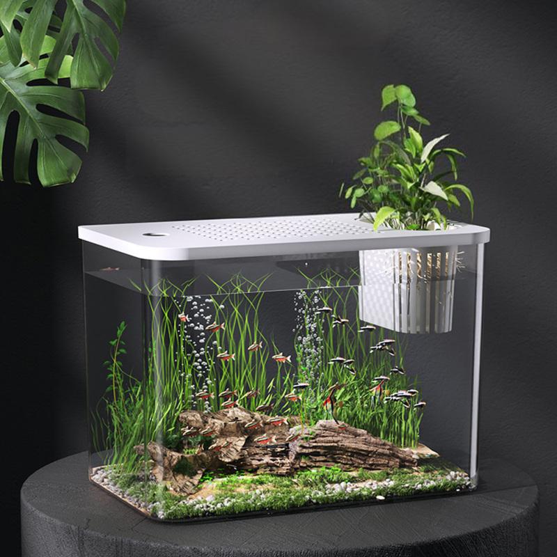 

Аквариум, стартовые наборы для аквариума с верхним ящиком для растений, герметичный аквариум для рыбок Betta с высокой светопропускаемостью,