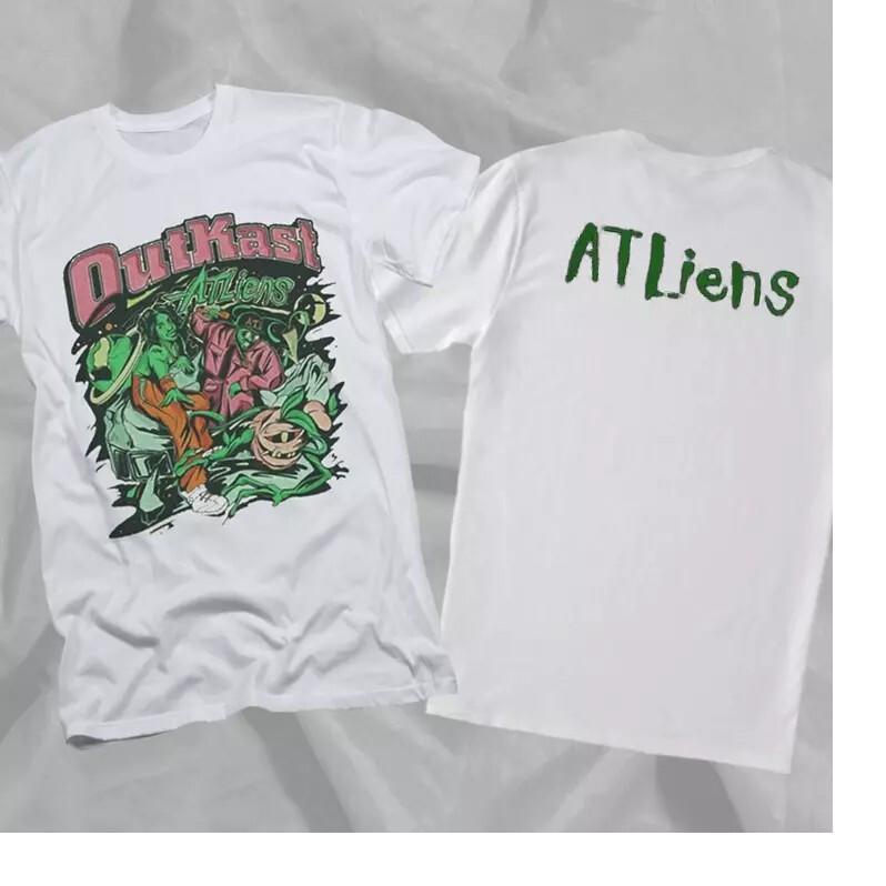 Outkast Atliens Unisex Vintage Rare White Double Sided TShirt Unisex T-Shirt XXXXL