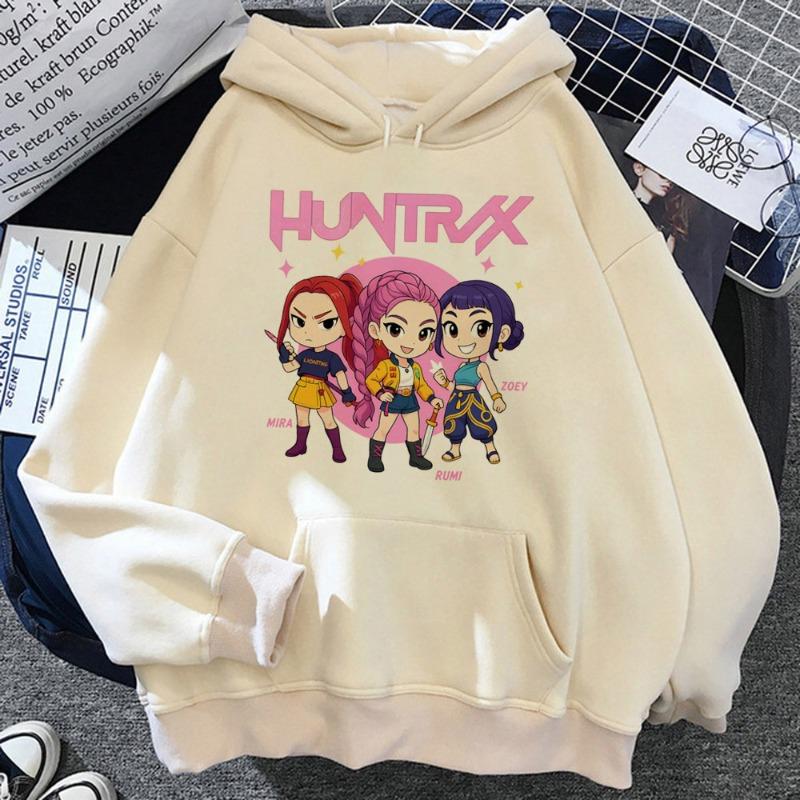 

Devil Hunter Anime Cartoon Peripheral Printed Long Sleeve Top Women Fashionable Comfortable Warm Hoodie XXXL хаки