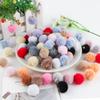 20pcs Plush Fur Cover Ball Beads Charms Cute Bead Pendant for DIY Jewelry Making Accessories Handmade Earring Bracelet