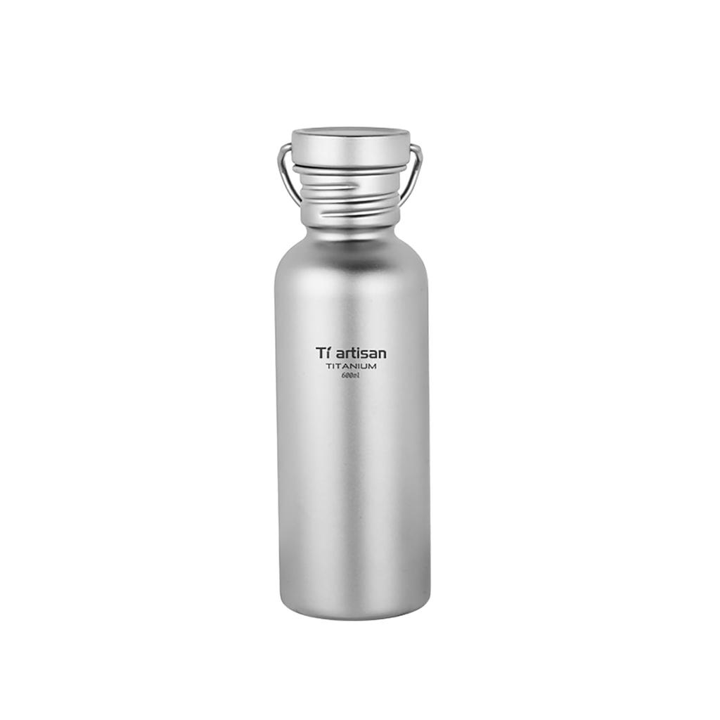 Ti Artisan Titanium Water Wide Direct for Camping and with Storage Case Bottle, Lightweight, Mouth, Drinking, Hiking, (Medium)