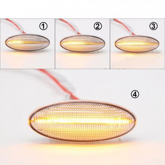 2X Sequential LED Side Marker Light For Toyota Yaris RAV4 Corolla hatchback Vitz