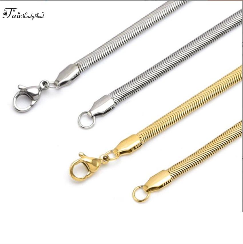 1/1.5/2.4/4mm Waterproof Stainless Steel Sliver Color Necklace High Quality Round Snake Chain Jewelry Accessory for Men Women