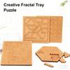 Dřevěný fraktální podnosové puzzle s rámem Obrácené myšlení Nemožná obtížná puzzle Výzva Hra Děti Dospělí Vzdělávací nepravidelné puzzle Hračka