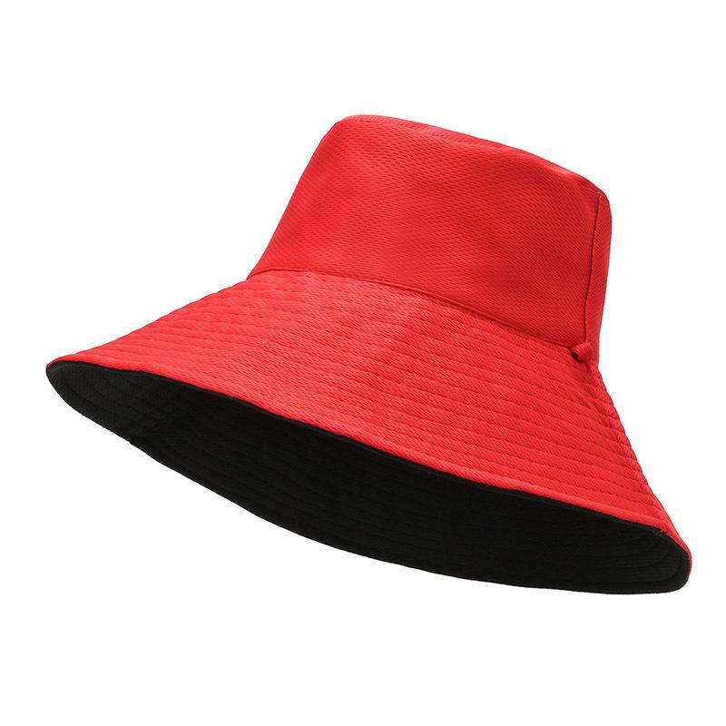 

Новая персонализированная модная однотонная шляпа-ведро с маленькими/большими полями, повседневная летняя шляпа с козырьком, двусторонняя шляпа one size fits all красный