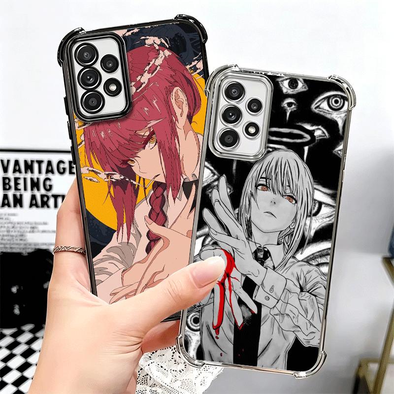 Anime Character Makima CSM Plating Phone Case For Samsung A17 A07 A37 A57 A16 A56 A15 A55 A14 A54 A13 A53 A26 A36 A25 A35 A24 A3