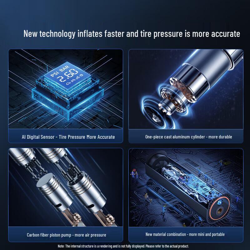 Baseus Portable Digital Car Tire Inflator & Air Pump