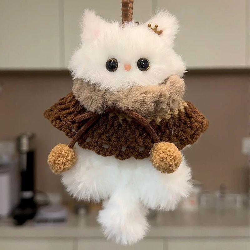 Kawaii Plush Kitten Pendant Handmade Diy Material Package Girls Children Toys Cute Hanging Gift