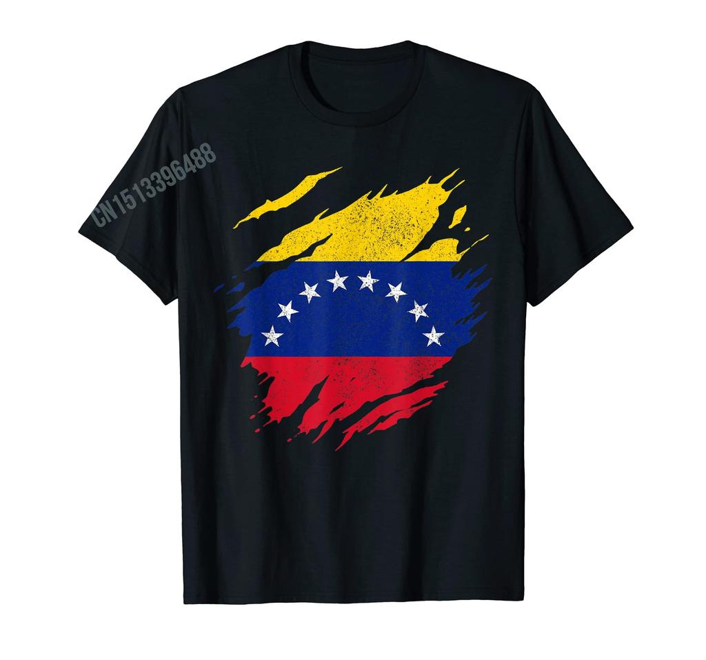 ZX More Design Venezuelan Map And Flag Distressed Venezuela  TShirt For Men Women T Shirt Tops Cotton Tees