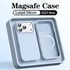 Official Original Liquid Silicone Magnetic Phone Case For iPhone 17 Air 16 15 14 Plus 13 12 Pro Max 17Pro For Magsafe Soft Cover