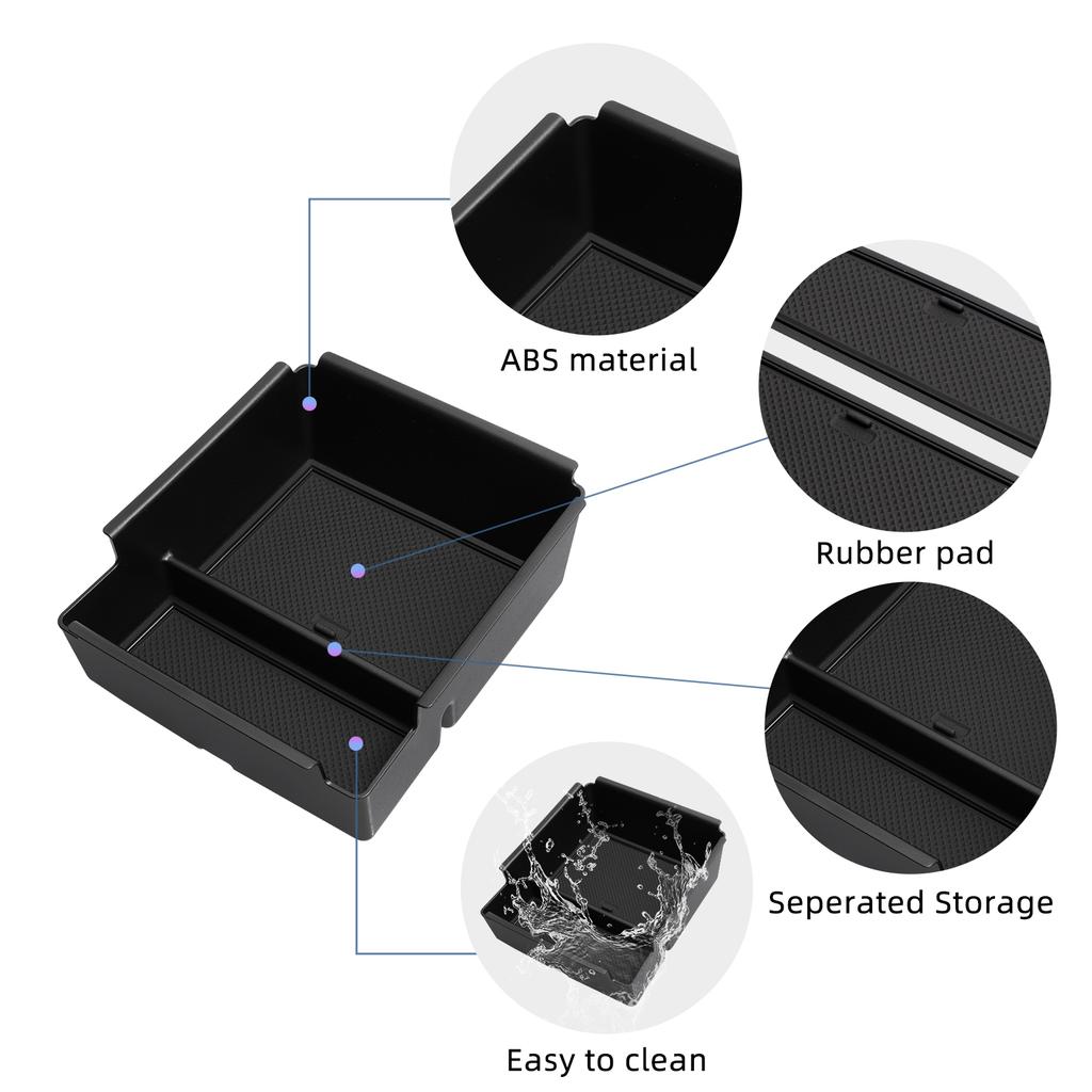 for BYD Seal 05 DM-i 2025 Center Console Armrest Storage Box Organizer Tray ABS Car Interior Accessories Black