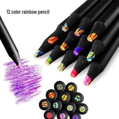 12-Farben Regenbogenstift: Mehrfarbige Mine für Kinderkunst & Schülerzeichnungen