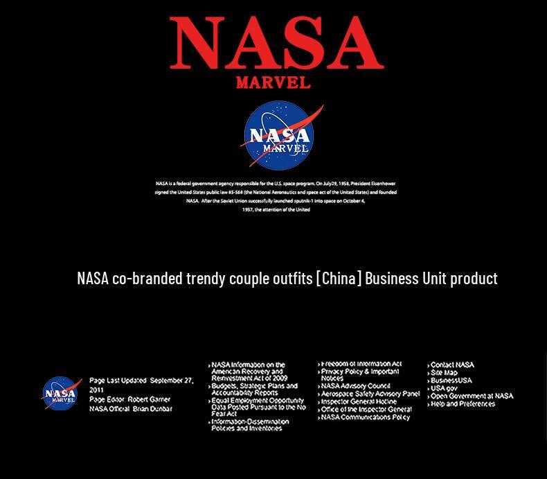 NASA MARVEL Men's Stand Collar Knitted Sweater