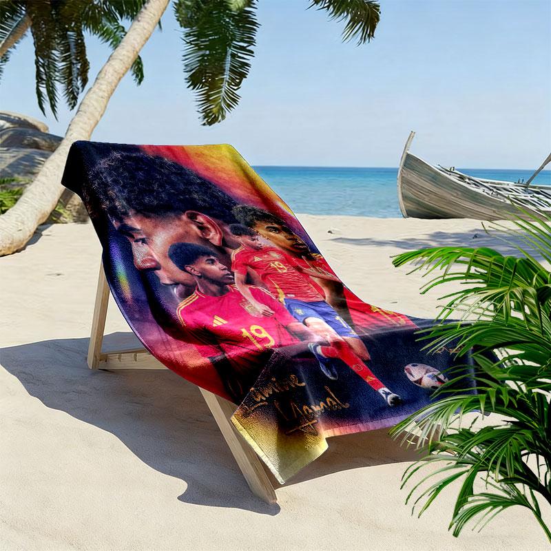 Lamine Yamal Dream Strandtuch, Großes Weiches Schnelltrocknendes Handtuch für Strand Camping Schwimmen