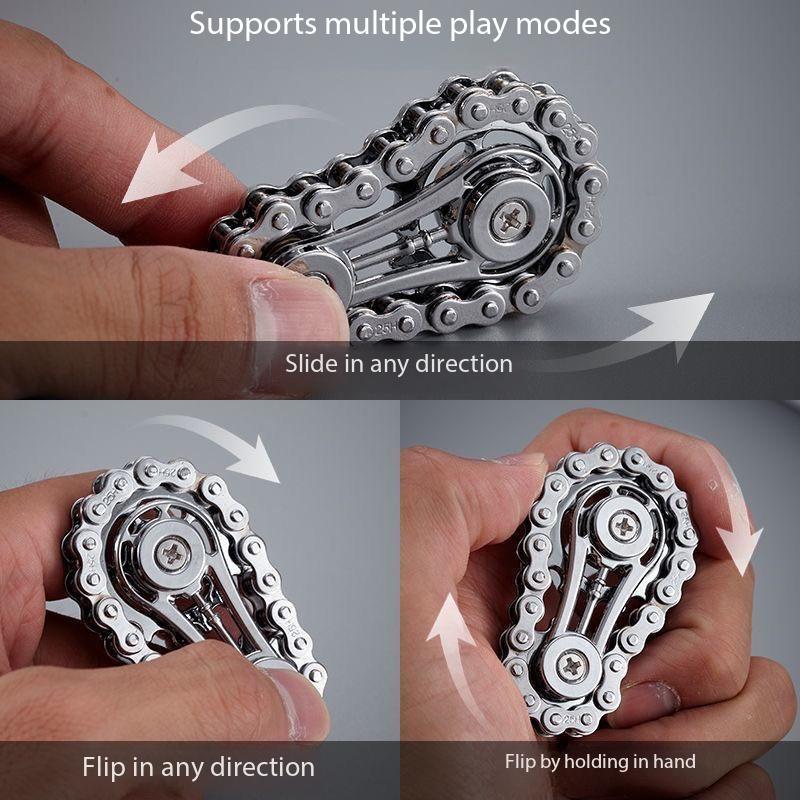 New Sprockets Flywheel Fingertip Gyro Fidget Spinner Antistress Anxiety Metal Bike Chains Edc Spinner Fidget Toys For Adult