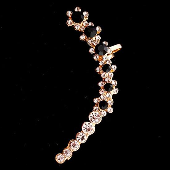 1 Stück Piercing Integrierter Ohrclip Mädchen Schneeflocke Strass Stecker Ohrring Schmuck Zubehör