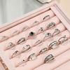 21Pcs/set Silver Color Punk Gothic Eye Butterfly Snake Elephant Rings Set For Women Men Vintage Geometric Finger Rings Jewelry