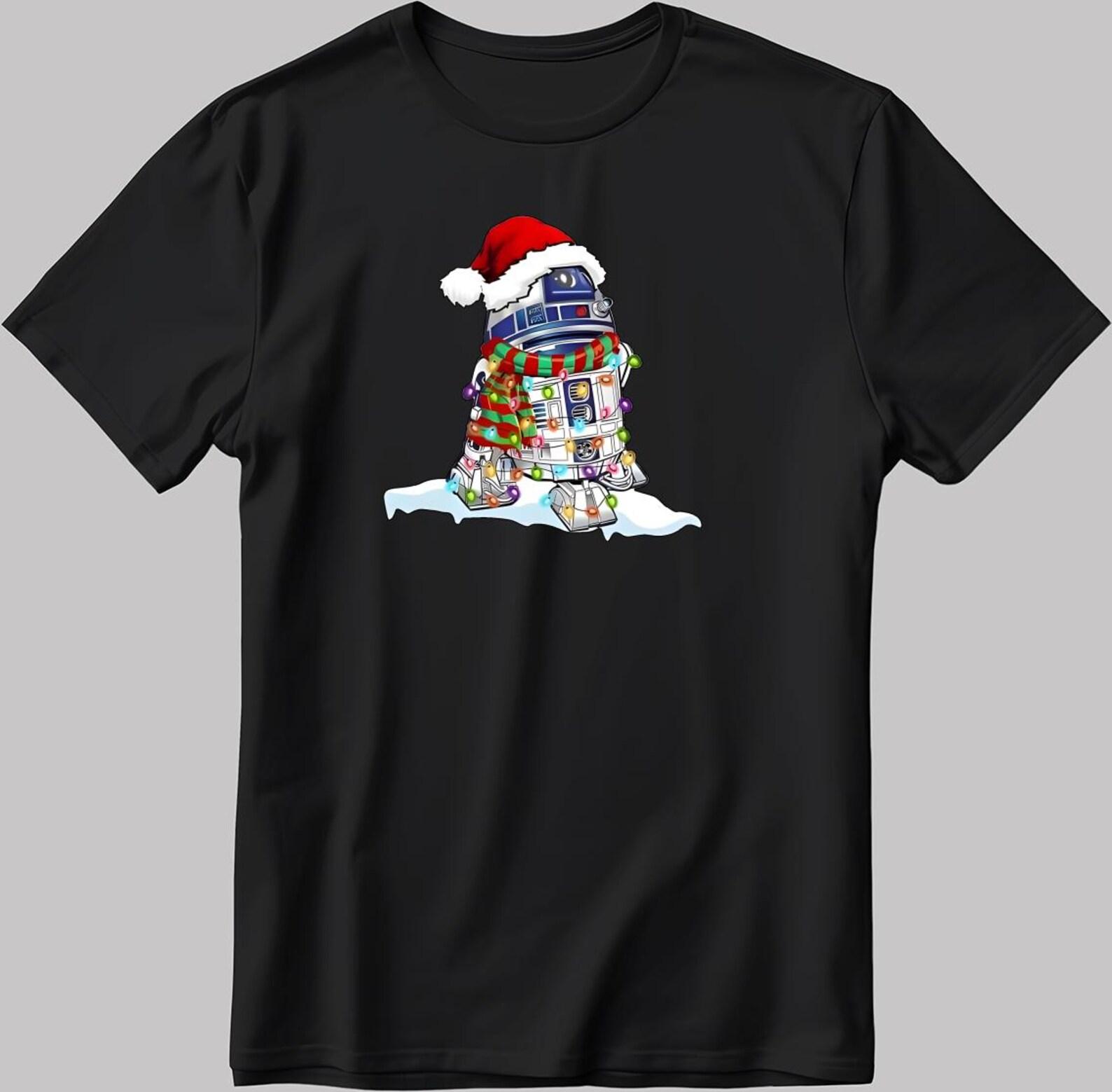 Star Wars R2D2 Santa hat Christmas Men s / Women s T-Shirt KA88 S